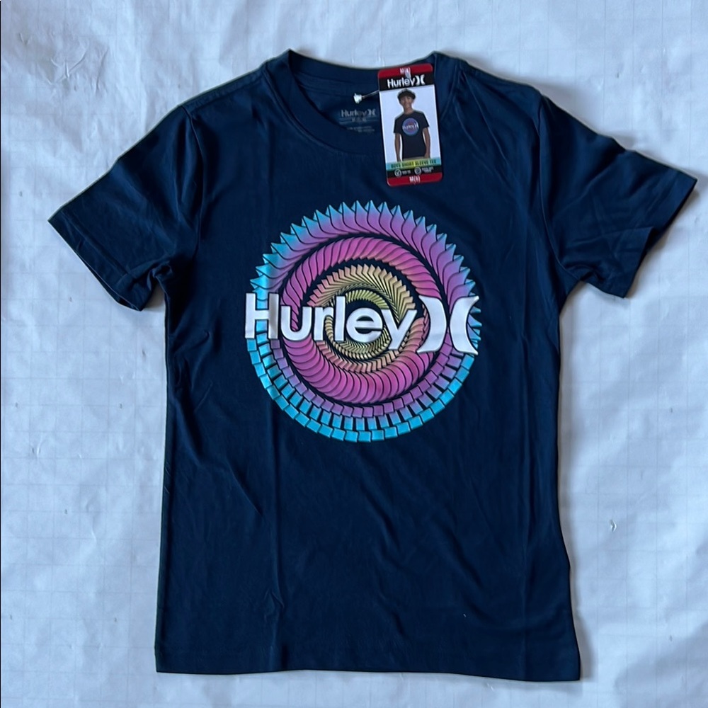 Hurley Dark Blue Short Sleeve Tee - Size M (7/8)